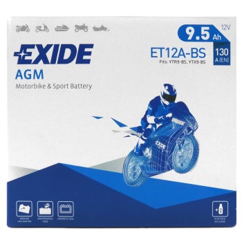EXIDE AGM ET12A-BS 12V 9.5Ah 130A (EN)