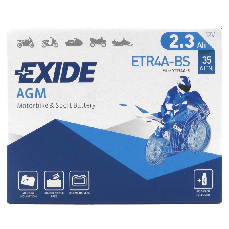 EXIDE AGM ETR4A-BS 12V 2.3Ah 35A (EN)