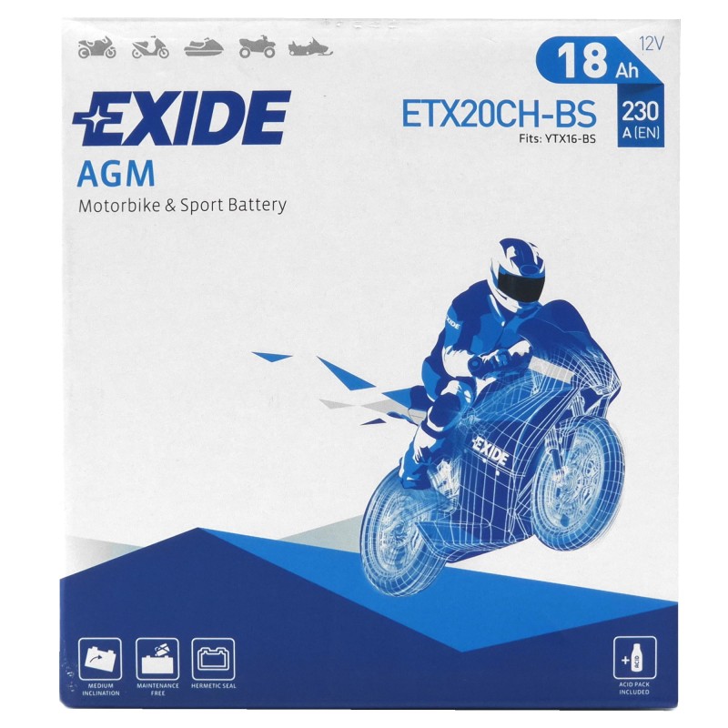 EXIDE AGM ETX20CH-BS 12V 18Ah 230A (EN)