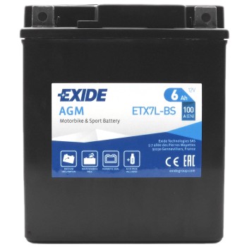 EXIDE AGM ETX7L-BS 12V 6Ah 100A (EN)