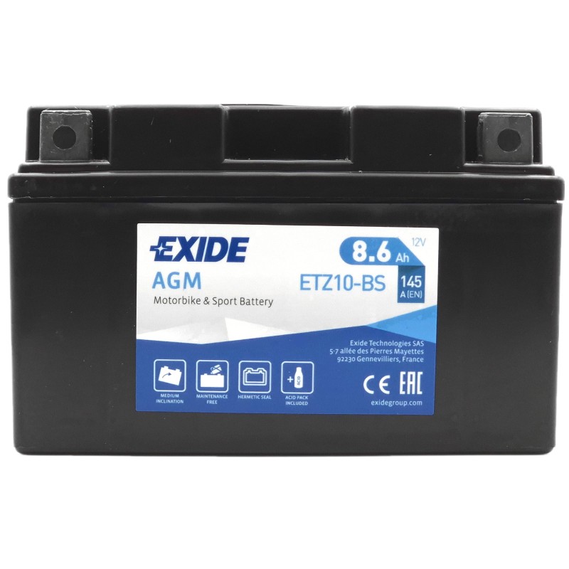 EXIDE AGM ETZ10-BS 12V 8.6Ah 145A (EN)