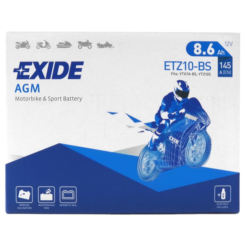 EXIDE AGM ETZ10-BS 12V 8.6Ah 145A (EN)