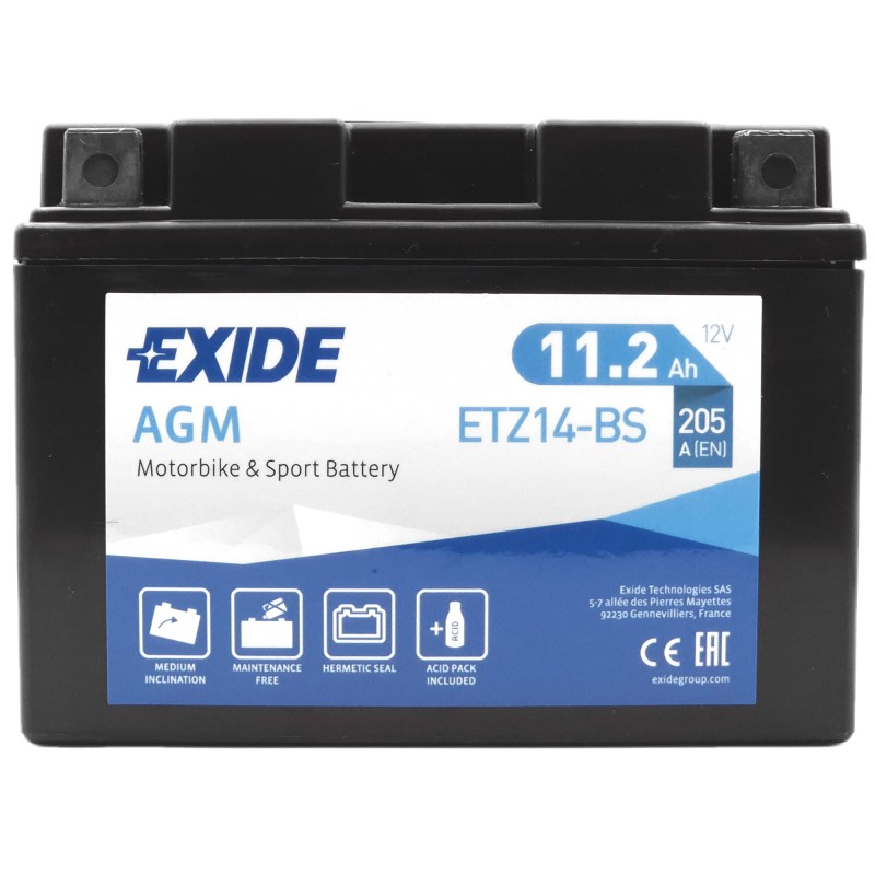 EXIDE AGM ETZ14-BS 12V 11.2Ah 205A (EN)