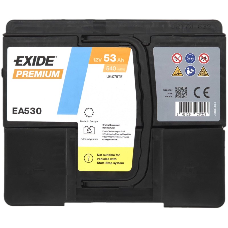 EXIDE Premium EA530 12V 53Ah 540A (EN)