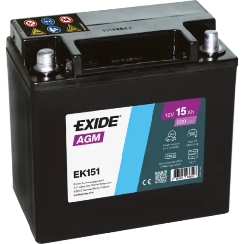EXIDE AGM EK151 12V 15Ah 200A (EN)