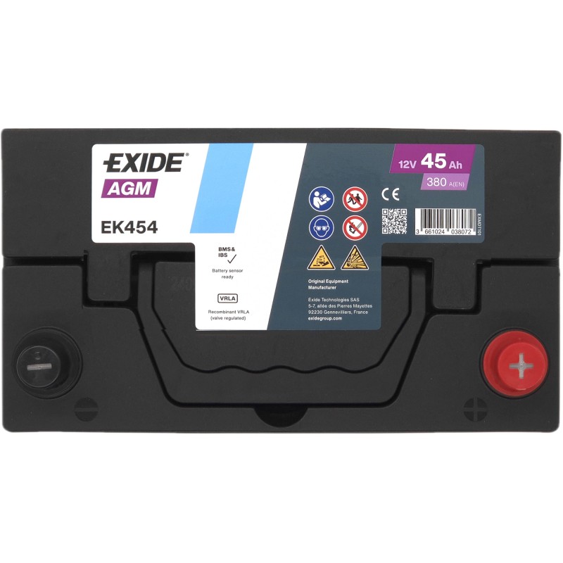 EXIDE AGM EK454 12V 45Ah 380A (EN)