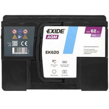 EXIDE AGM EK620 12V 62Ah 680A (EN)