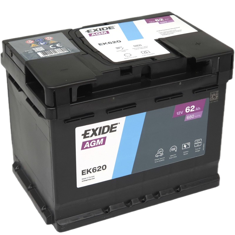 EXIDE AGM EK620 12V 62Ah 680A (EN)