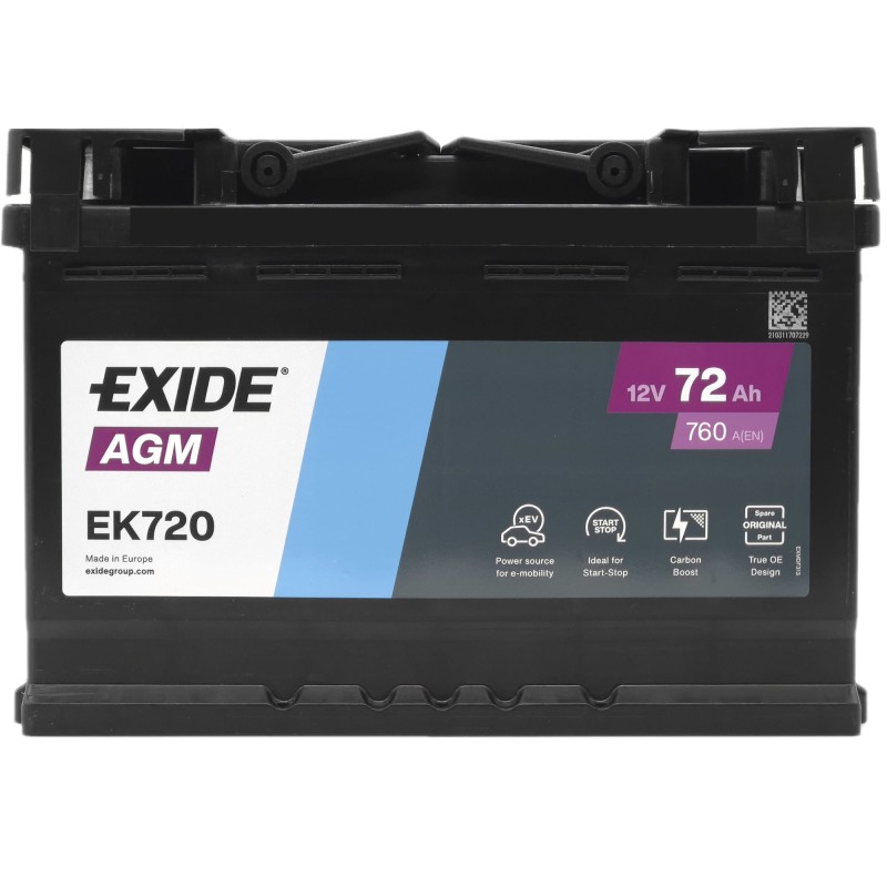 EXIDE AGM EK720 12V 72Ah 760A (EN)