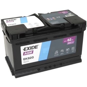 EXIDE AGM EK820 12V 82Ah 800A (EN)