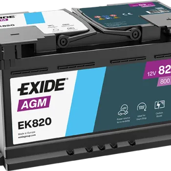 EXIDE AGM EK820 12V 82Ah 800A (EN)