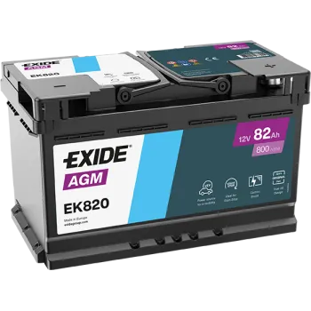 EXIDE AGM EK820 12V 82Ah 800A (EN)