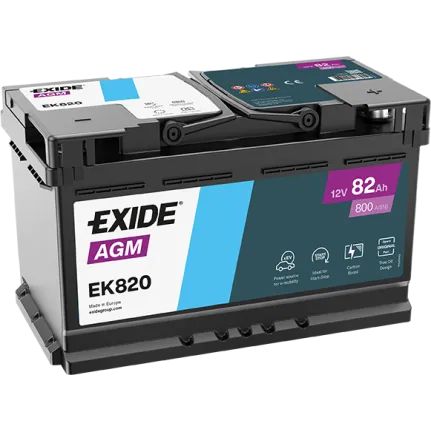 EXIDE AGM EK820 12V 82Ah 800A (EN)
