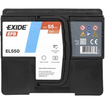 EXIDE EFB EL550 12V 55Ah 540A (EN)