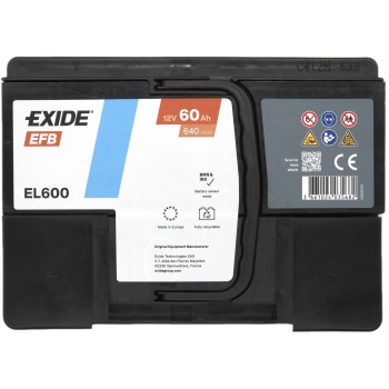 EXIDE EFB EL600 12V 60Ah 640A (EN)