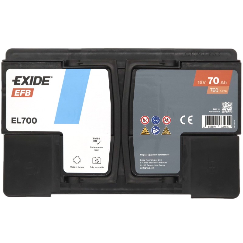 EXIDE EFB EL700 12V 70Ah 760A (EN)