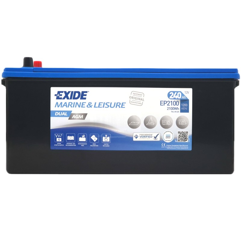 EXIDE AGM EP2100 12V 240Ah 1200A (EN)