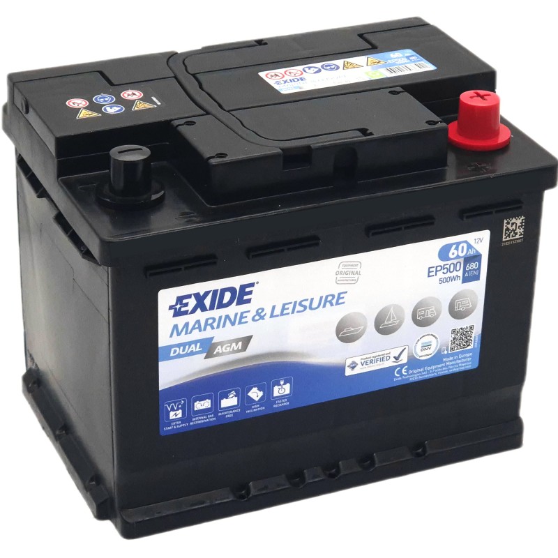 EXIDE AGM EP500 12V 60Ah 680A (EN)