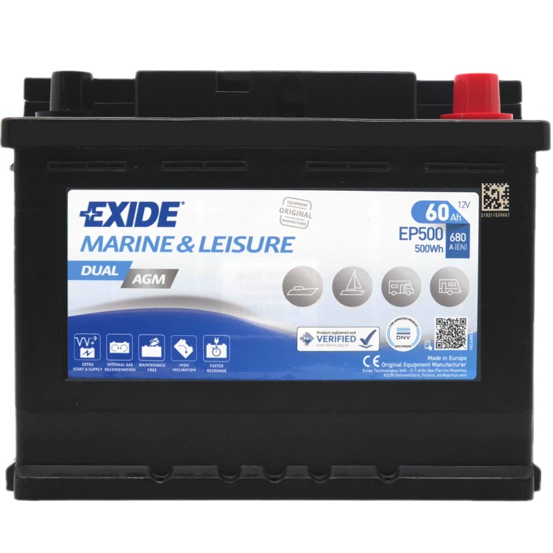 EXIDE AGM EP500 12V 60Ah 680A (EN)