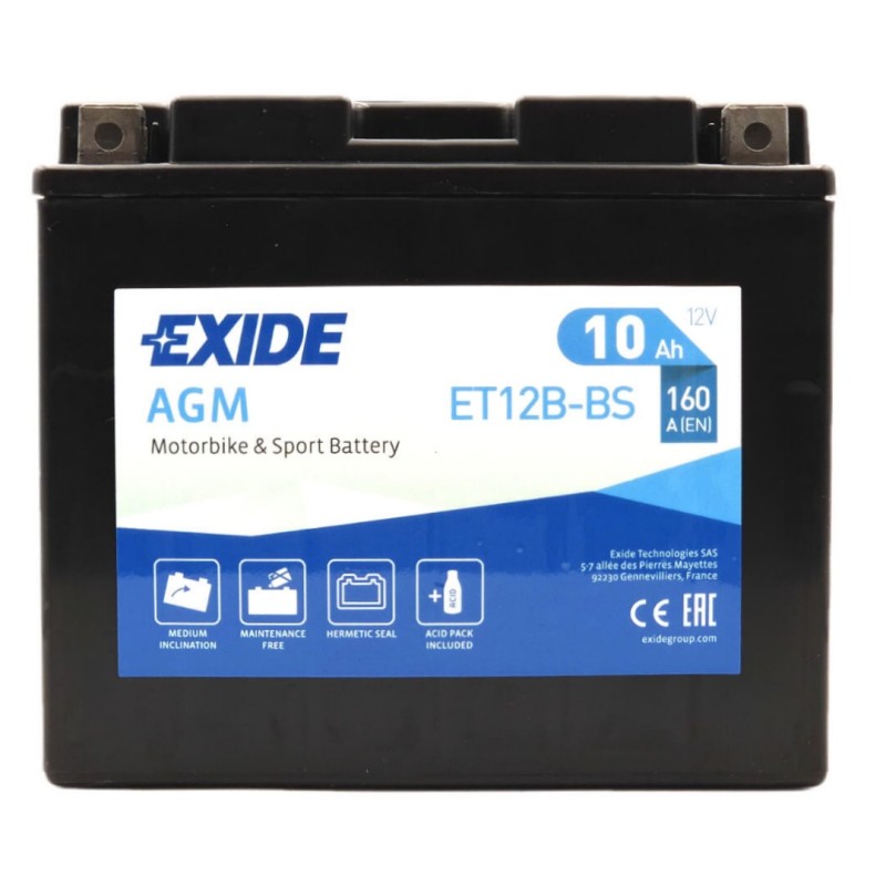 EXIDE AGM ET12B-BS 12V 10Ah 160A (EN)
