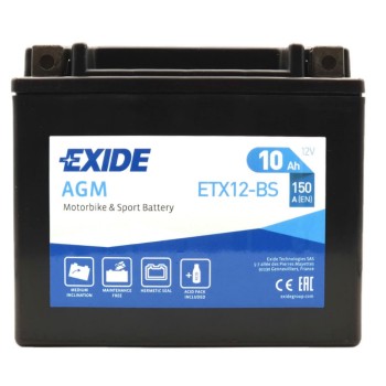 EXIDE AGM ETX12-BS 12V 10Ah 150A (EN)