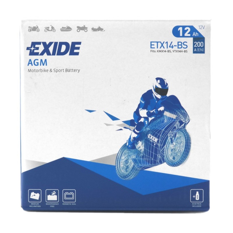 EXIDE AGM ETX14-BS 12V 12Ah 200A (EN)