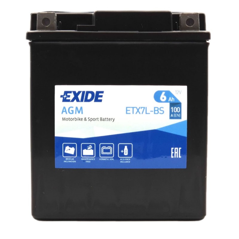 EXIDE AGM ETX7L-BS 12V 6Ah 100A (EN)