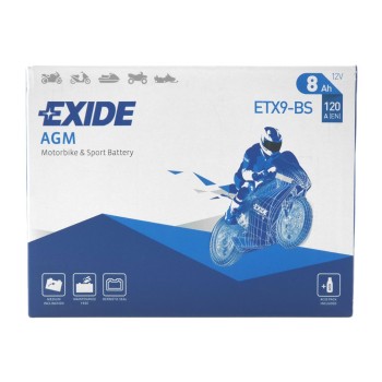 EXIDE AGM ETX9-BS 12V 8Ah 120A (EN)