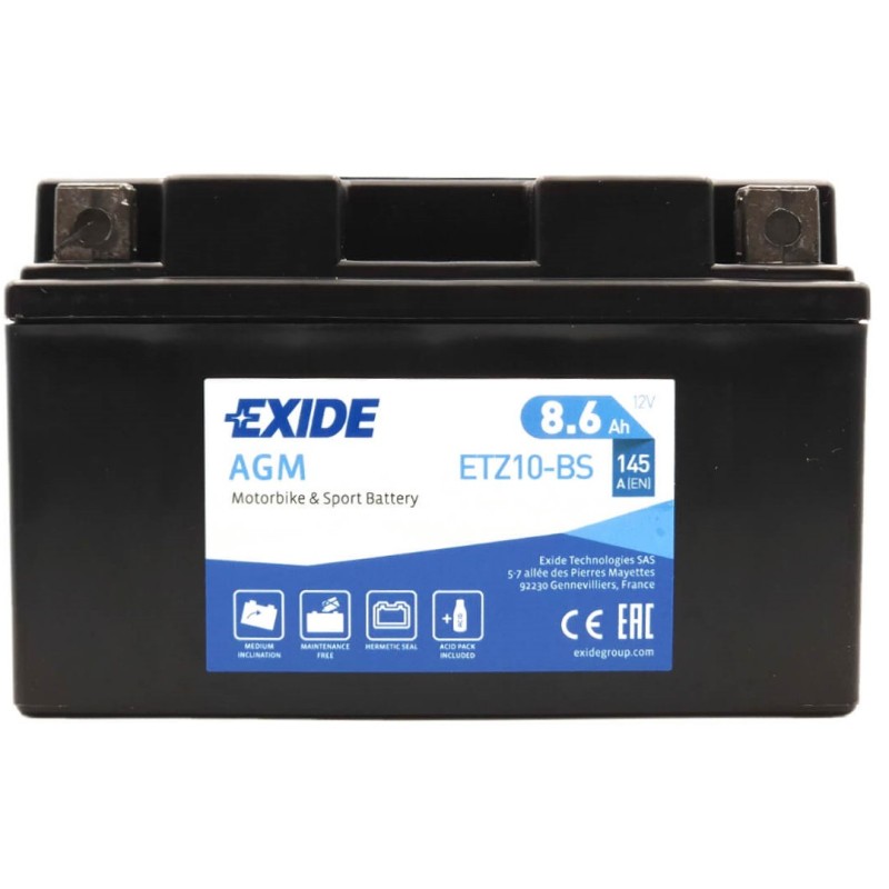 EXIDE AGM ETZ10-BS 12V 8.6Ah 145A (EN)