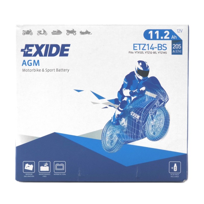 EXIDE AGM ETZ14-BS 12V 11.2Ah 205A (EN)