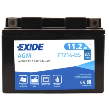 EXIDE AGM ETZ14-BS 12V 11.2Ah 205A (EN)