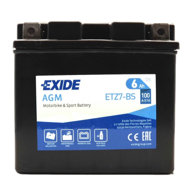 EXIDE AGM ETZ7-BS 12V 6Ah 100A (EN)