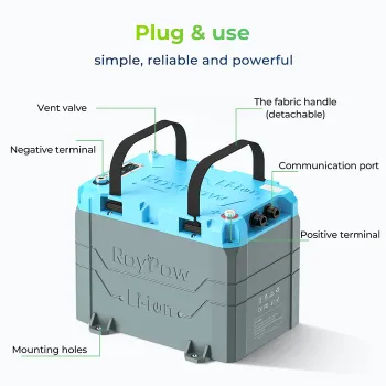 ROYPOW LiFePO4 B12100A 12V 100Ah 1280 (Wh)