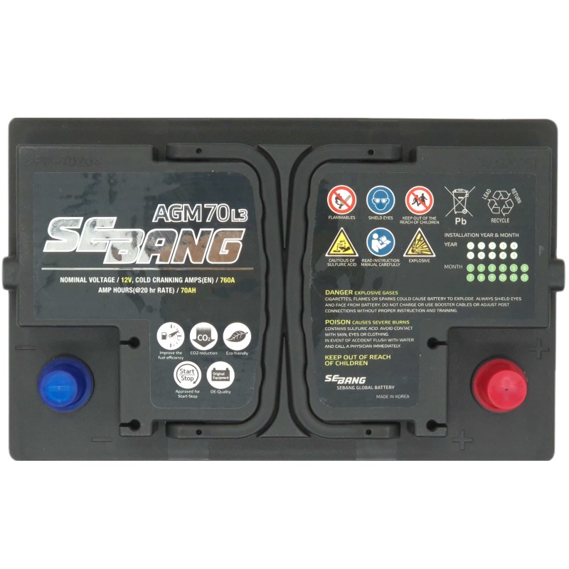 SEBANG AGM L3 12V 70Ah 760A (EN)