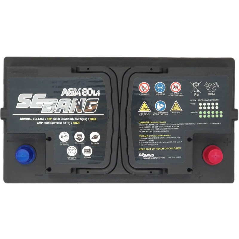 SEBANG AGM L4 12V 80Ah 800A (EN)