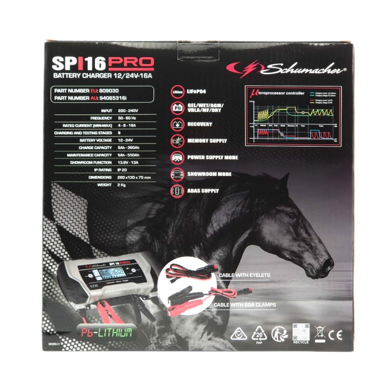 Schumacher SPI16 PRO 12V / 24V 16A