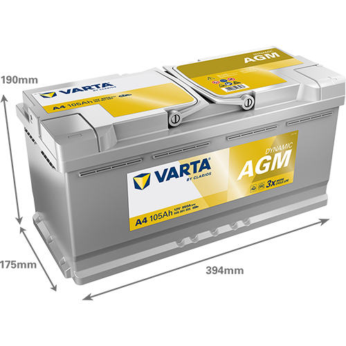 VARTA Dynamic AGM A4 12V 105Ah 950A (EN)