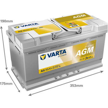 VARTA Dynamic AGM A5 12V 95Ah 850A (EN)