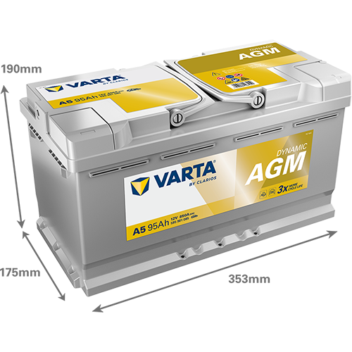 VARTA Dynamic AGM A5 12V 95Ah 850A (EN)
