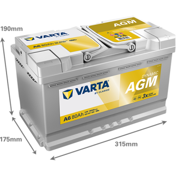 VARTA Dynamic AGM A6 12V 80Ah 800A (EN)