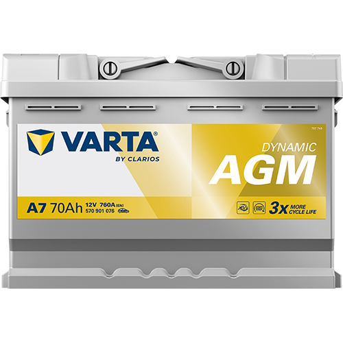 VARTA Dynamic AGM A7 12V 70Ah 760A (EN)