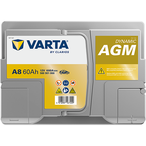 VARTA Dynamic AGM A8 12V 60Ah 680A (EN)