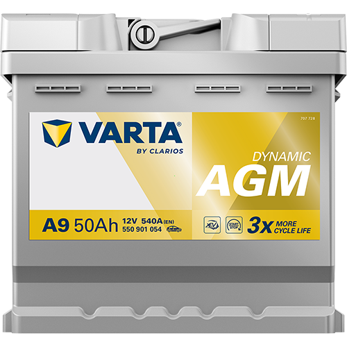 VARTA Dynamic AGM A9 12V 50Ah 540A (EN)