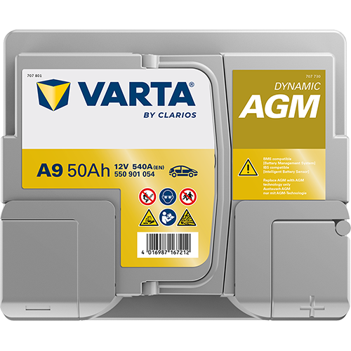 VARTA Dynamic AGM A9 12V 50Ah 540A (EN)