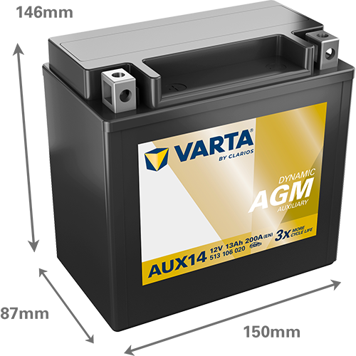 VARTA Dynamic AUX AUX14 12V 13Ah 200A (EN)