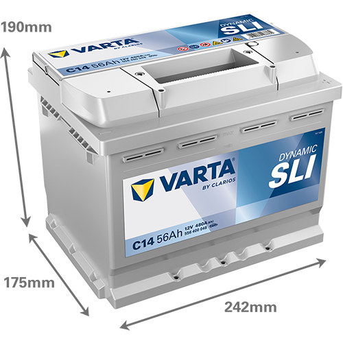 VARTA Dynamic SLI C14 12V 56Ah 480A (EN)