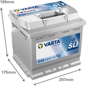 VARTA Dynamic SLI C30 12V 54Ah 530A (EN)