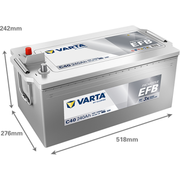 VARTA ProMotive EFB C40 12V 240Ah 1200A (EN)