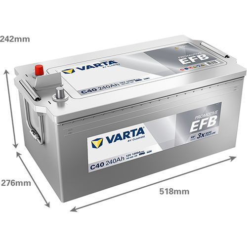 VARTA ProMotive EFB C40 12V 240Ah 1200A (EN)