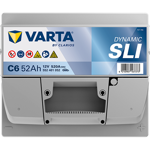 VARTA Dynamic SLI C6 12V 52Ah 520A (EN)